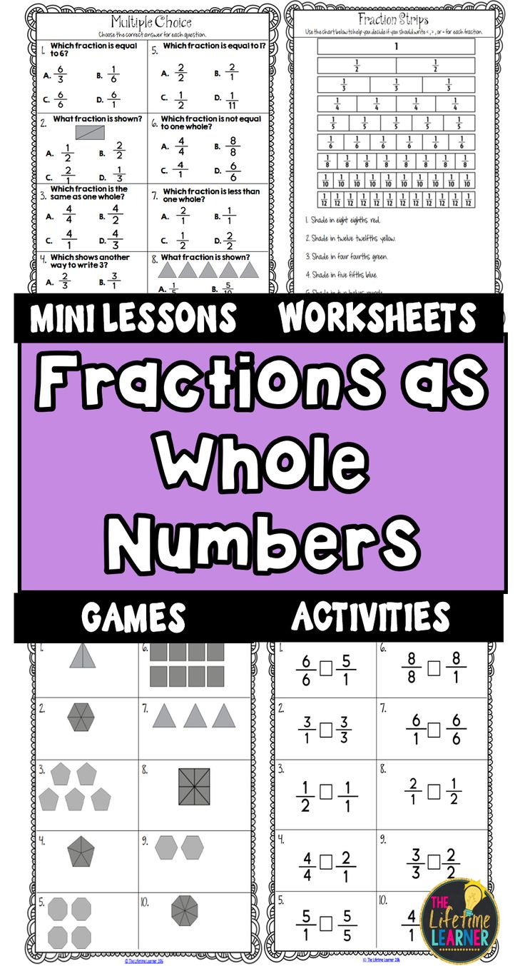 Fractions As Whole Numbers Fraction Worksheets Activities Games fractions-as-whole-numbers-fraction-worksheets-activities-games