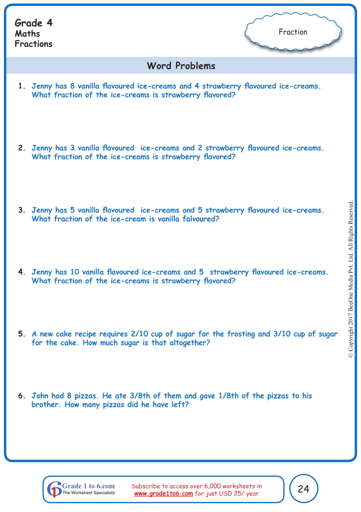 Worksheet for equivalent fractions grade 4 fractionsworksheets