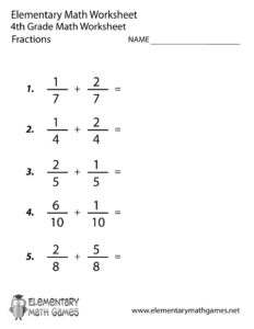 adding fractions grade 4 pdf