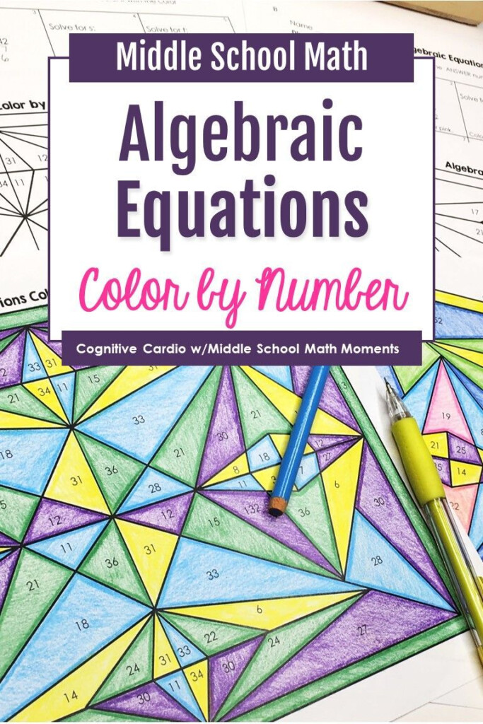 One Step Equations Color By Number Distance Learning One Step 